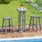 HDPE Round Outdoor Patio Bar Table with Stainless Steel Frame